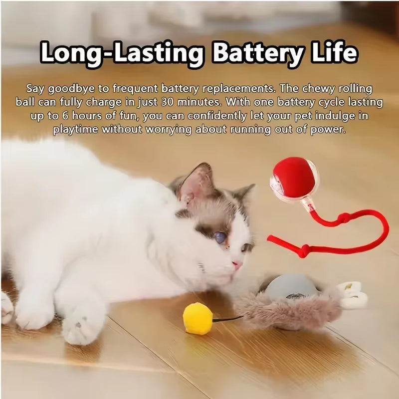 Automatic Rolling Ball Interactive Ball Cat Toys Pet Supplies Electric Dog and Cat Training to Imitate Rat Rechargeable Products
