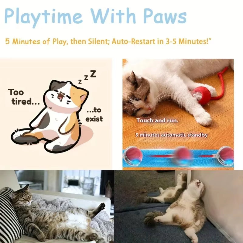 Automatic Rolling Ball Interactive Ball Cat Toys Pet Supplies Electric Dog and Cat Training to Imitate Rat Rechargeable Products
